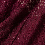 Women's Long-Sleeve Sequin Lace Evening Gown