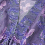 Women's Floral Print V-Neck Long Sleeve Maxi Dress