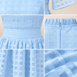 Mock Neck Sheer Grid Overlay Maxi Dress with Flutter Half Sleeves