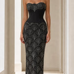 Stunning Sequin Embellished Strapless Evening Gown