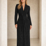 Elegance Sequin Long Sleeve Maxi Dress