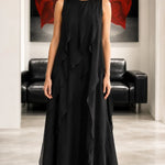 Women's Cascading Ruffle Maxi Dress