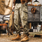 Vintage Loose Cotton Big Pockets Cargo Pants
