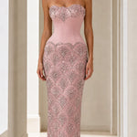 Stunning Sequin Embellished Strapless Evening Gown