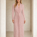 Elegance Sequin Long Sleeve Maxi Dress