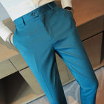 Casual Slim-fit Drape Suit Trousers