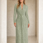 Elegance Sequin Long Sleeve Maxi Dress