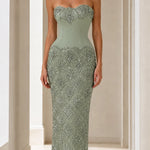 Stunning Sequin Embellished Strapless Evening Gown