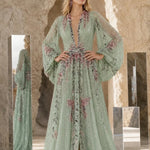 Elegance Embroidered Beaded Long Sleeve Evening Gown