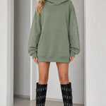 Rhinestone Angel Wing Oversized Hoodie Dress
