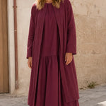 Women's Open Front Longline Linen Blend Duster Coat