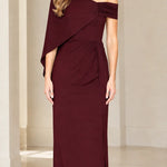 Asymmetric One-Shoulder Drape Maxi Formal Gown with Side Slit
