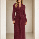 Elegance Sequin Long Sleeve Maxi Dress