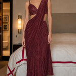 Glitter Shimmer Ready-to-Wear Saree with Matching Blouse