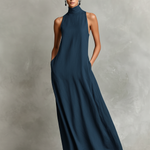 Chiara | Robe Maxi Élégante à Col Montant