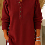 Women's Solid Colour Crew Neck Long Sleeve Casual Knit Pullover