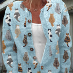 Lidia | Cardigan Stampa Gatti