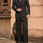 KZZ Men's Glitter Suit