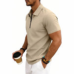 Men's Textured Short Sleeve Polo