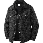 KZZ Men's Printed Zip-Up Jacket