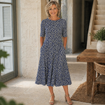 Claire | Robe midi élégante à imprimé floral