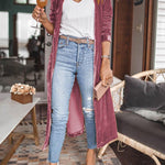 Velvet Kimono Coat
