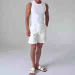 Heavyweight Ribbed Knit Tank Top Slim Fit Workout Gym Shirt