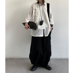 Loose Vintage Cotton and Linen Shirt Top