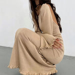 Zeagoo Elegant Fungus-trimmed Backless Strappy Dress for Women Casual Summer Vacation 2026
