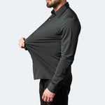 KZZ Men's Long Sleeve Dress Shirt Modern Slim Fit