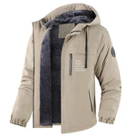 KZZ Men's slim-fit retro preppy style lamb fleece jacket