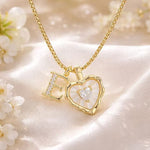 Women's Personalised Heart Initial Necklace