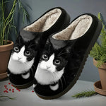 Women's 3D Cat Plush Slip-On Slippers