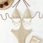 Sexy Lace-Up Cutout Bikini One-Piece Swimsuit for Women: Purely Sensual Style