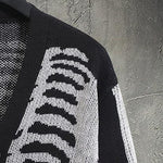 KZZ Men's Printed Button-Front Knit Top