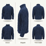 KZZ  Men's fleece stand-up collar full zip-up long-sleeved jacket