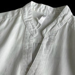 Breathable Cotton Stand Collar Long Sleeve Shirt Casual Top