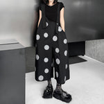 Polka Dot Print LooseWide-leg Overalls