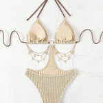 Sexy Lace-Up Cutout Bikini One-Piece Swimsuit for Women: Purely Sensual Style