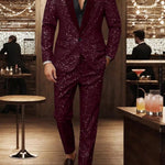 KZZ Men's Glitter Suit