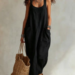 Casual Minimalist Pocketed Maxi Slip Dress