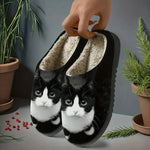 Women's 3D Cat Plush Slip-On Slippers