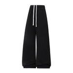 KZZ pants men sweatpants Men's Solid Thermal Lined Drawstring Oversize WaistPants