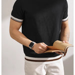 KZZ Casual Short-Sleeve Pullover Knit Top