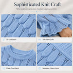 Women's Leaf Pattern Open Knit Jumper