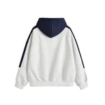 KZZ Men's Autumn Street Style Color Block Simple Pullover Hoodie