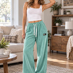 Women's Textured Wide Leg Trousers
