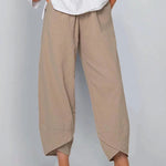 Solid Color Simple Casual Ankle Pants