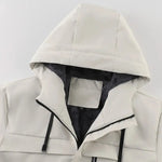 KZZ Men's slim-fit retro preppy style lamb fleece jacket