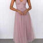Modern-day Princess Chiffon Suspenders Party Maxi Dress